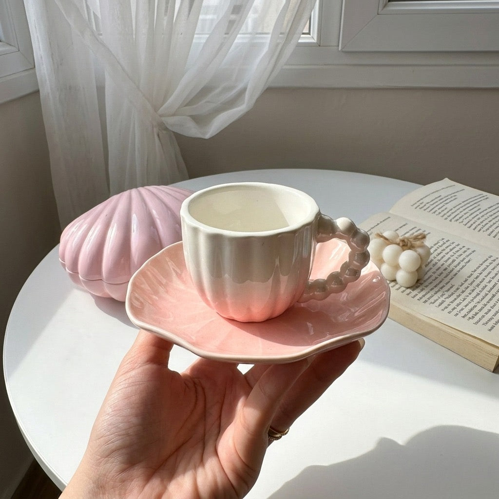 Pinky Pearl Coffee Cup (one piece)