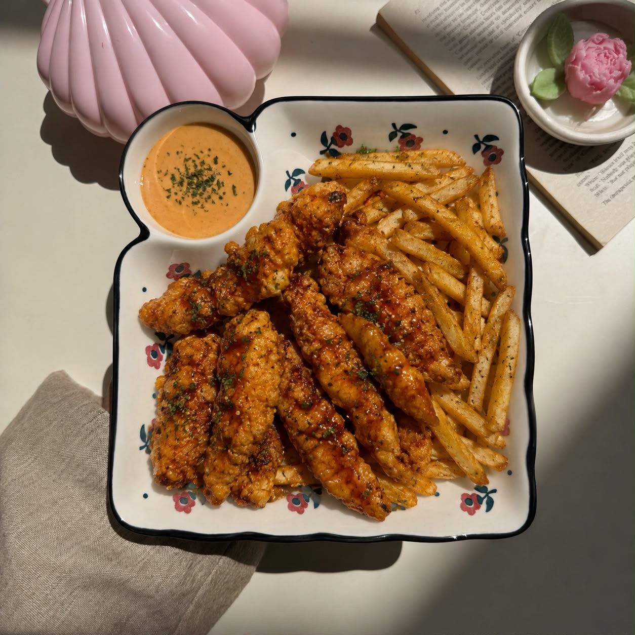 Rosy Sauce Plate