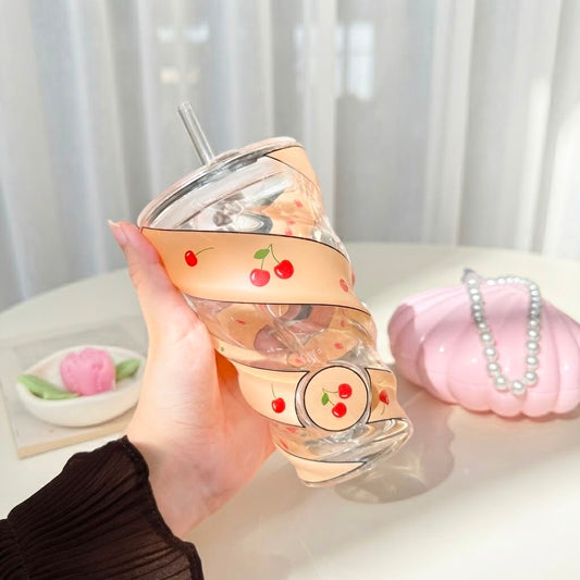 Cherry Glassy Cup