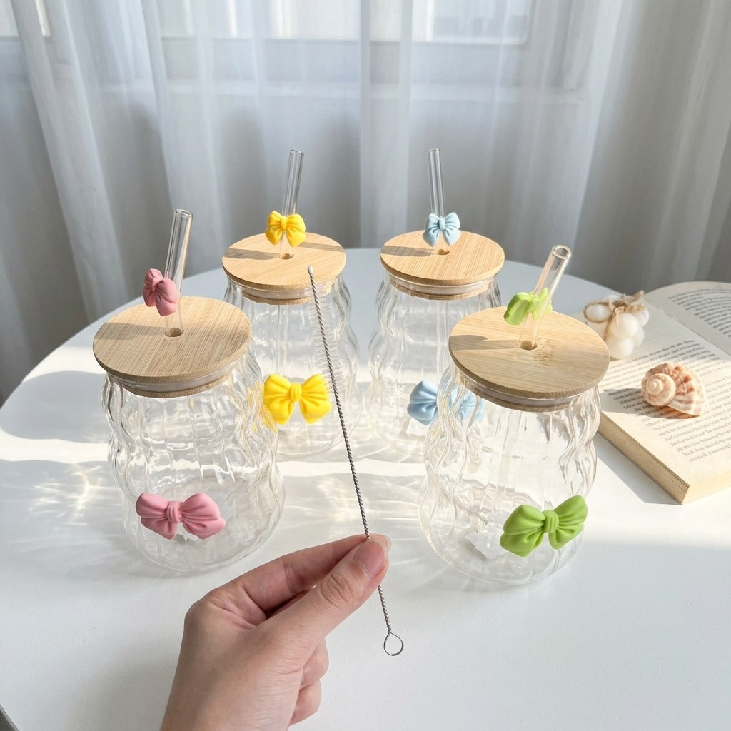 Ribbon Bow Iced Coffee Set