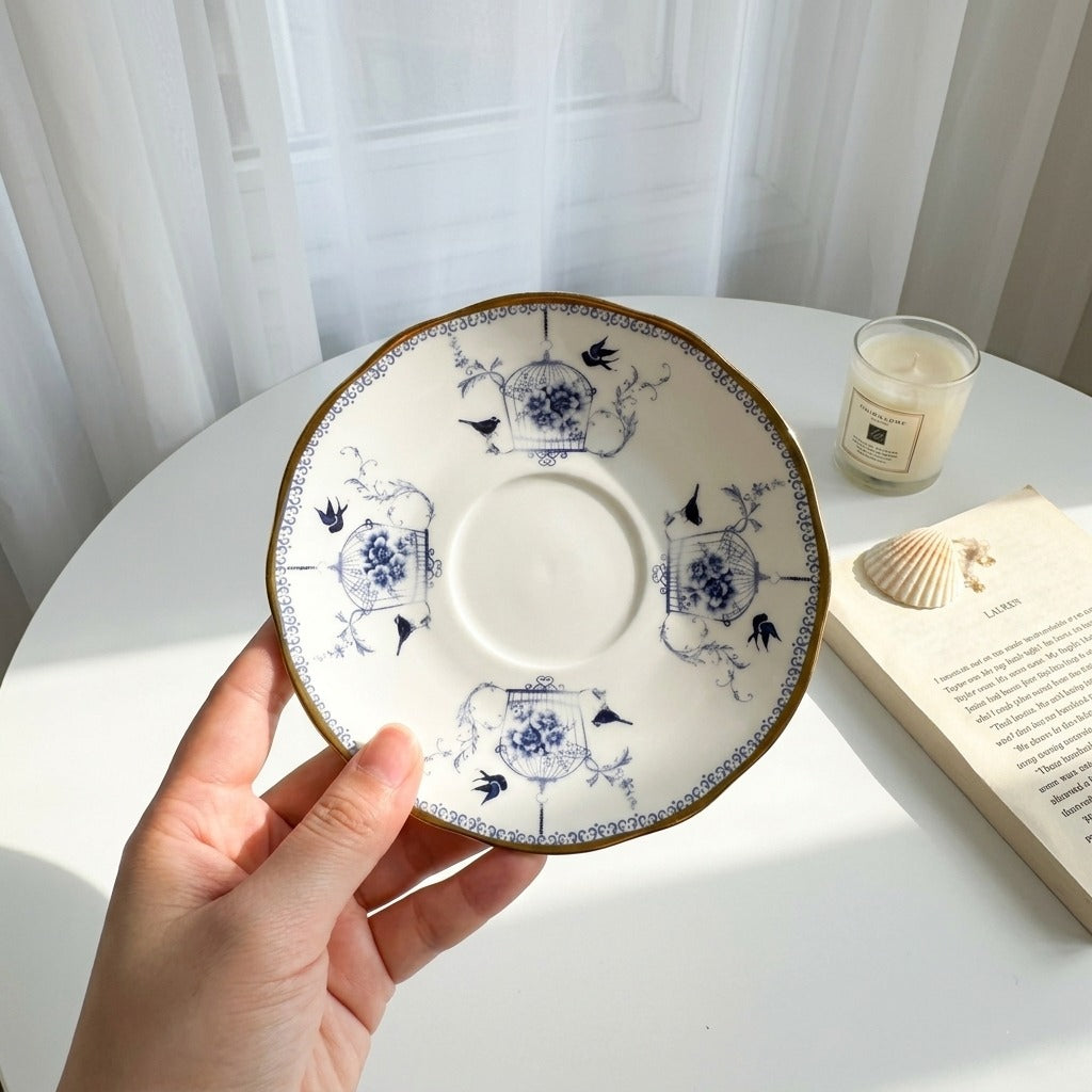 Blue Bird Cage Cup Coffee Size (Full Set)
