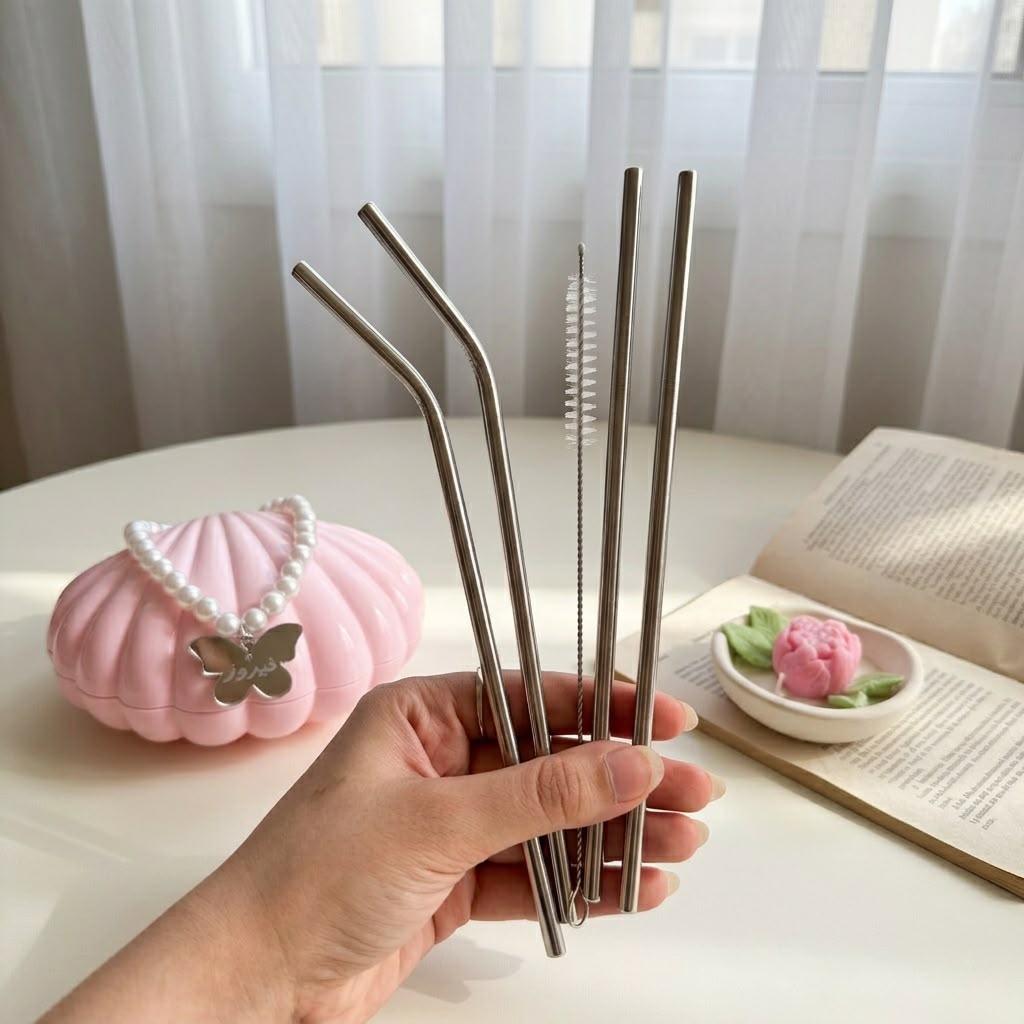 Stainless Straw set 4 pieces