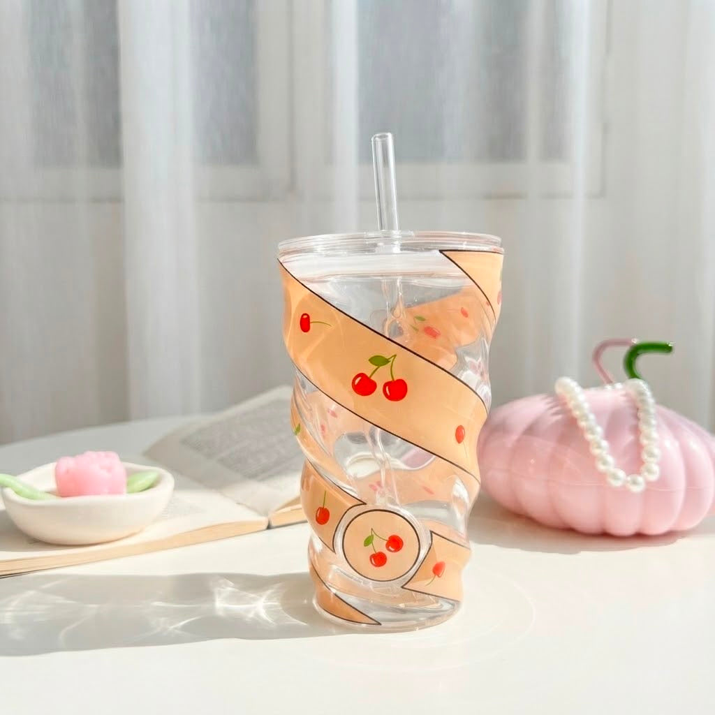 Cherry Glassy Cup