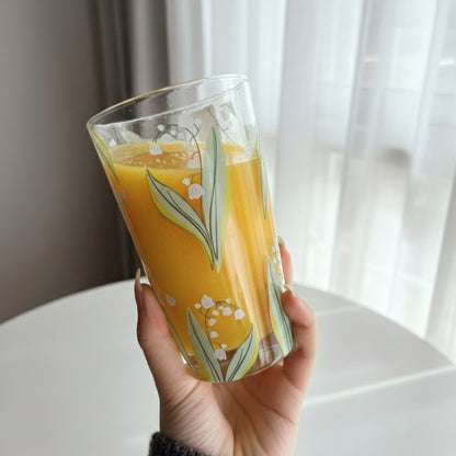 Set of Green juicy flowery Cup
