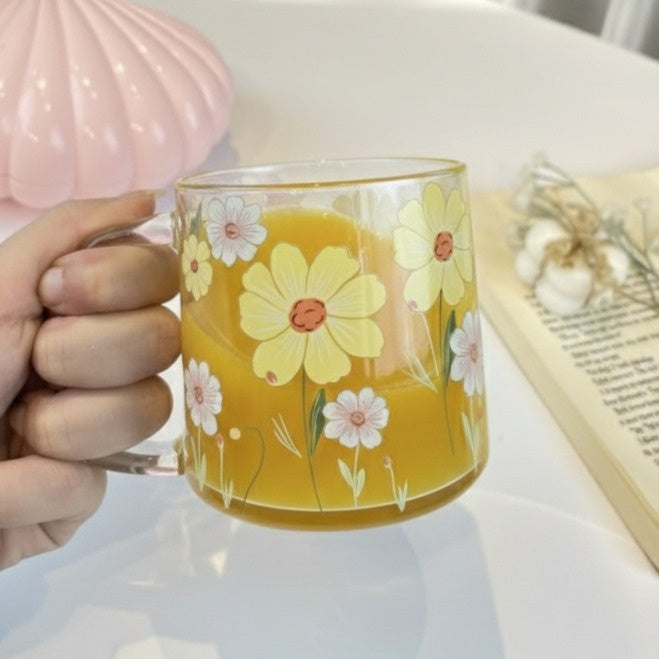 Glassy Flowery Cup