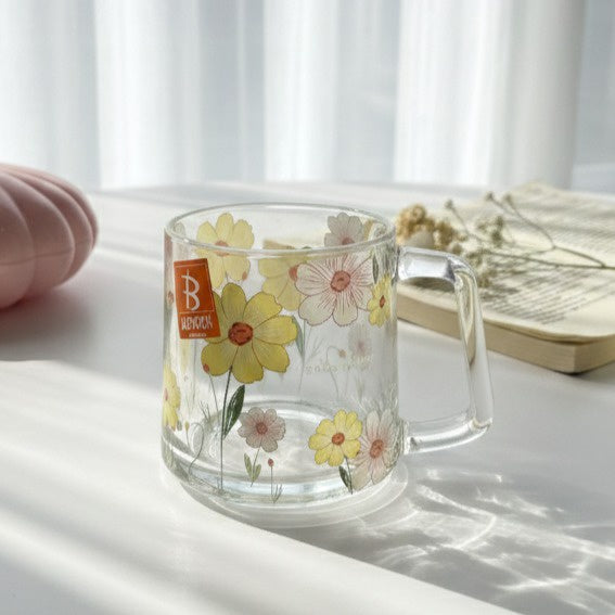 Glassy Flowery Cup