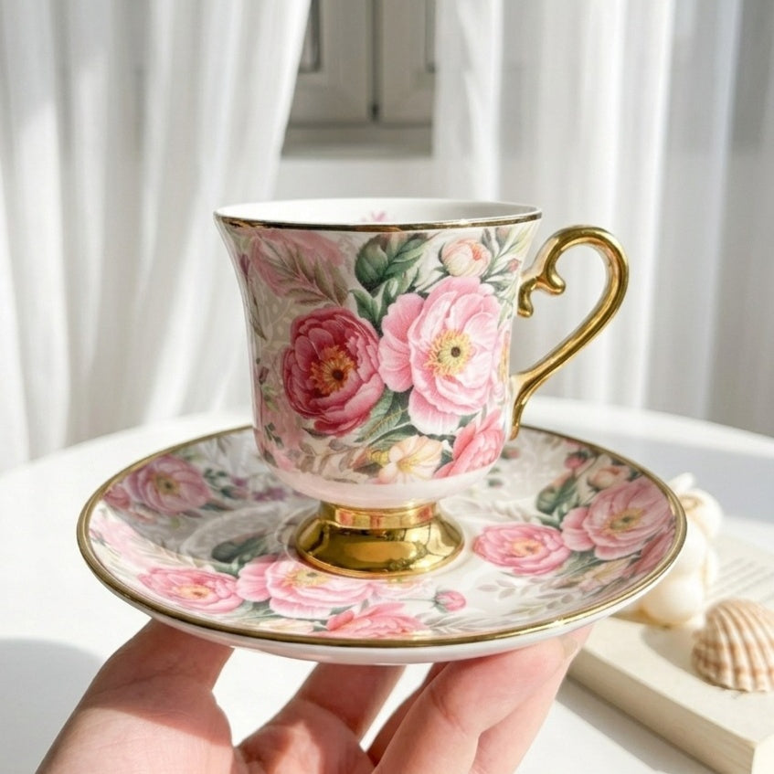 Full Set Of Fluffy Flora Cup Coffee Size