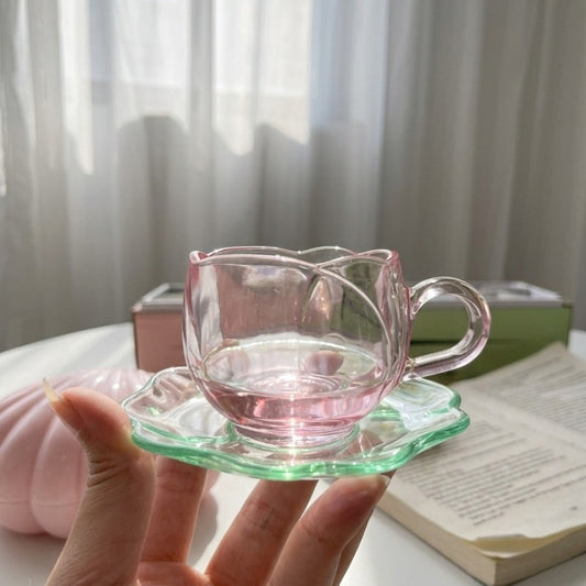 Pinky Glassy Tulip Cup