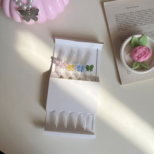 Bow Glass Straws Set