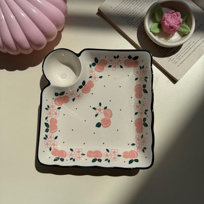 Peach Sauce Plate