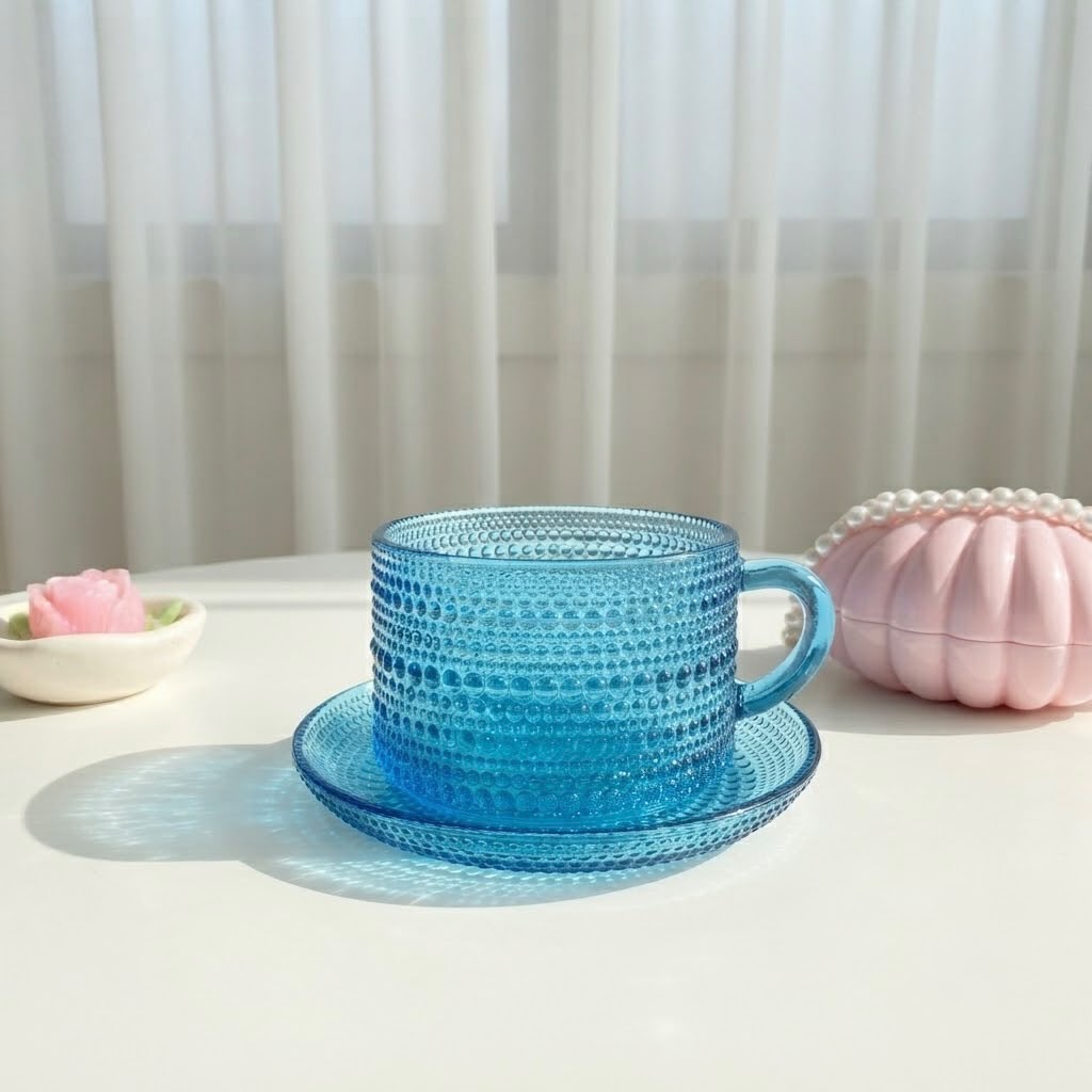 Large Dotted Glass Mug