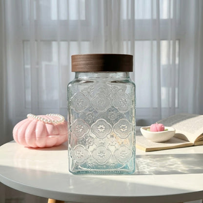 Glassy Storage Jar Set