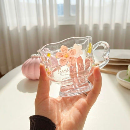 Floral Glass Cup