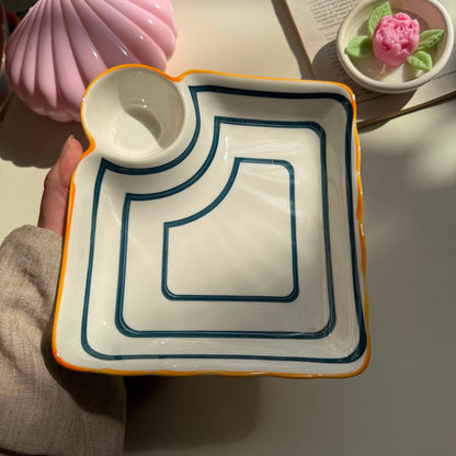 Navy Sauce Plate