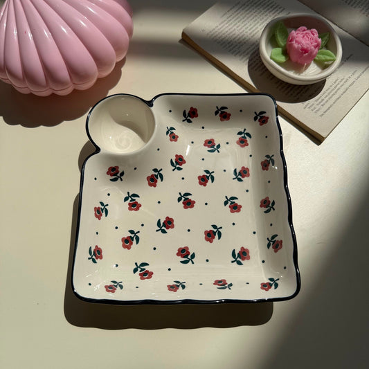 Rosy Sauce Plate