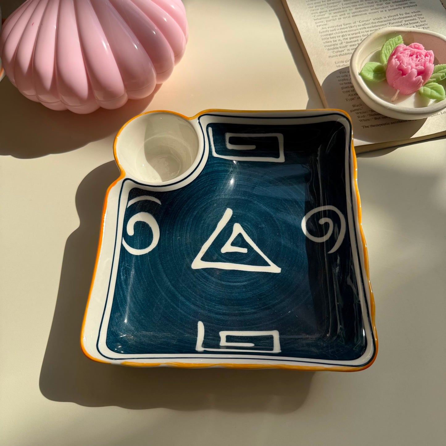 Navy Sauce Plate