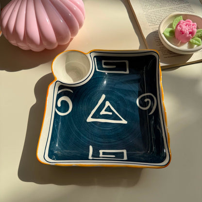 Navy Sauce Plate