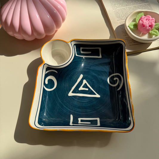 Navy Sauce Plate