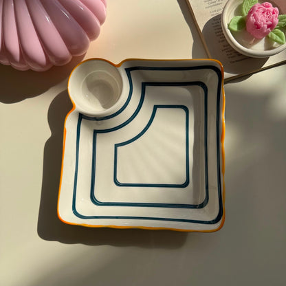 Navy Sauce Plate