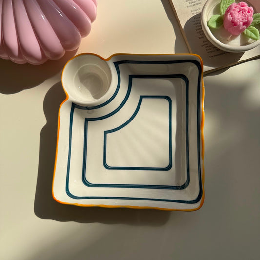Navy Sauce Plate