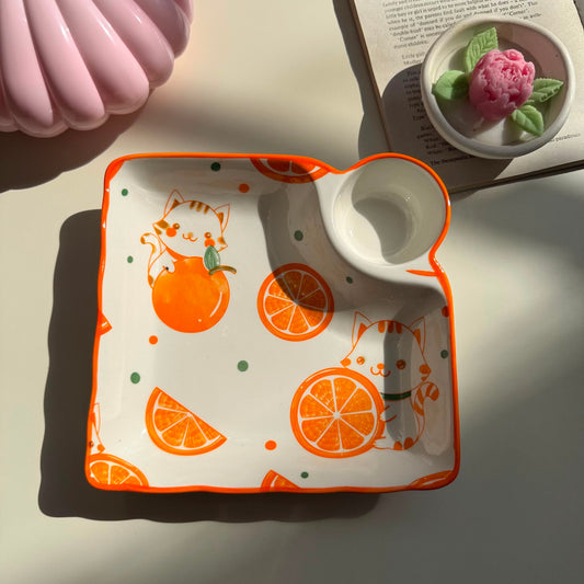 Orange Sauce Plate