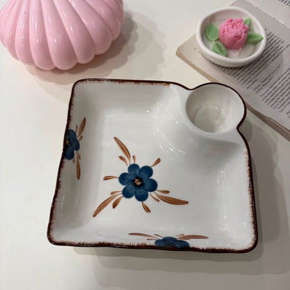 Rustic Petal Sauce Plate