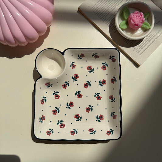 Rosy Sauce Plate