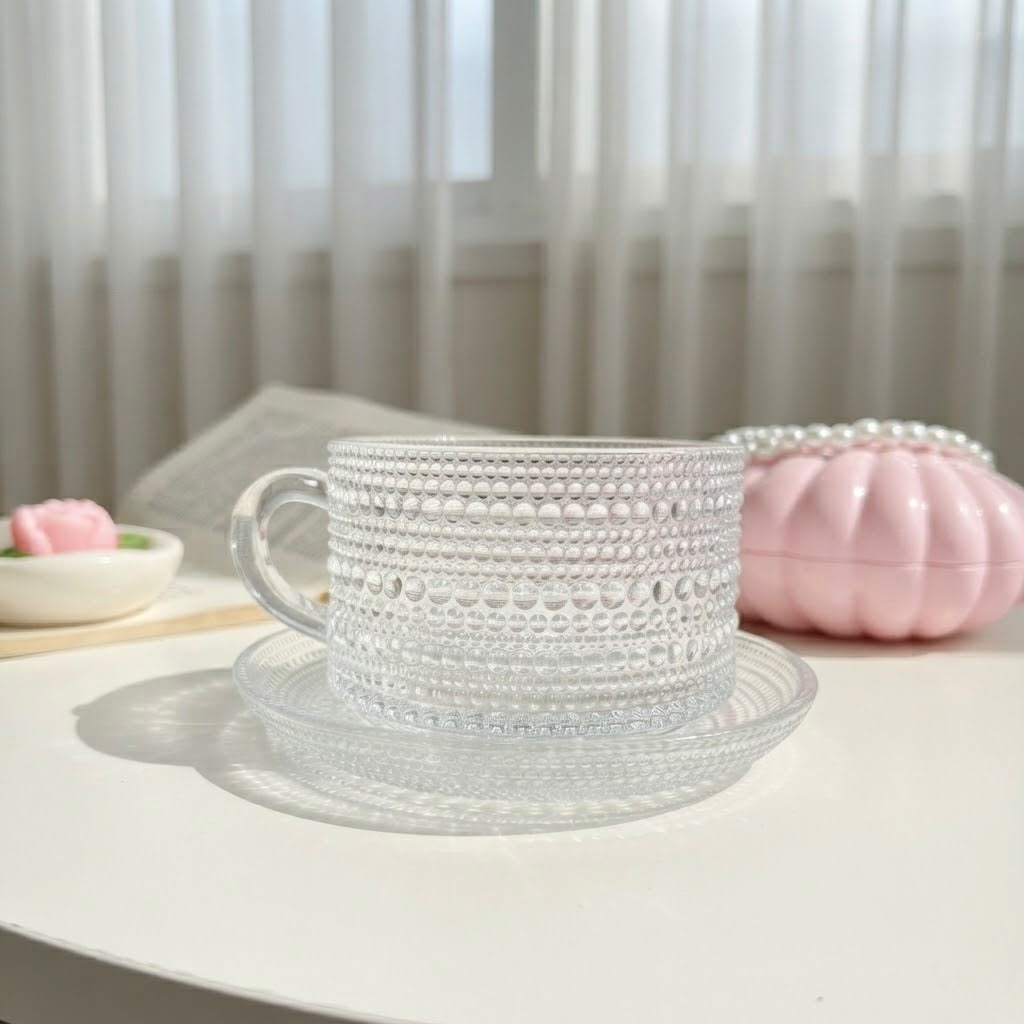 Large Dotted Glass Mug