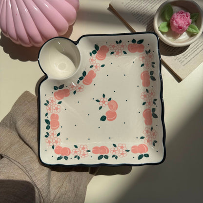 Peach Sauce Plate