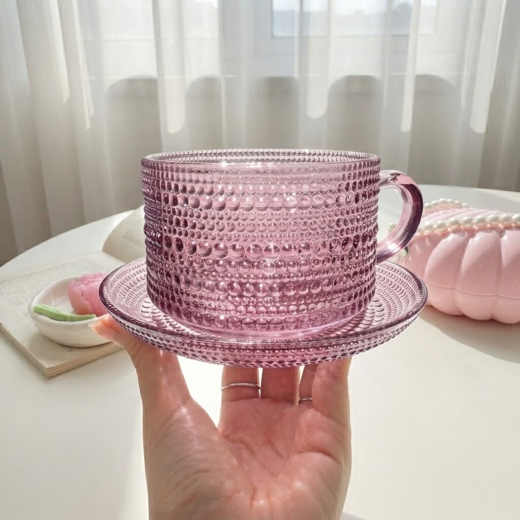 Large Dotted Glass Mug