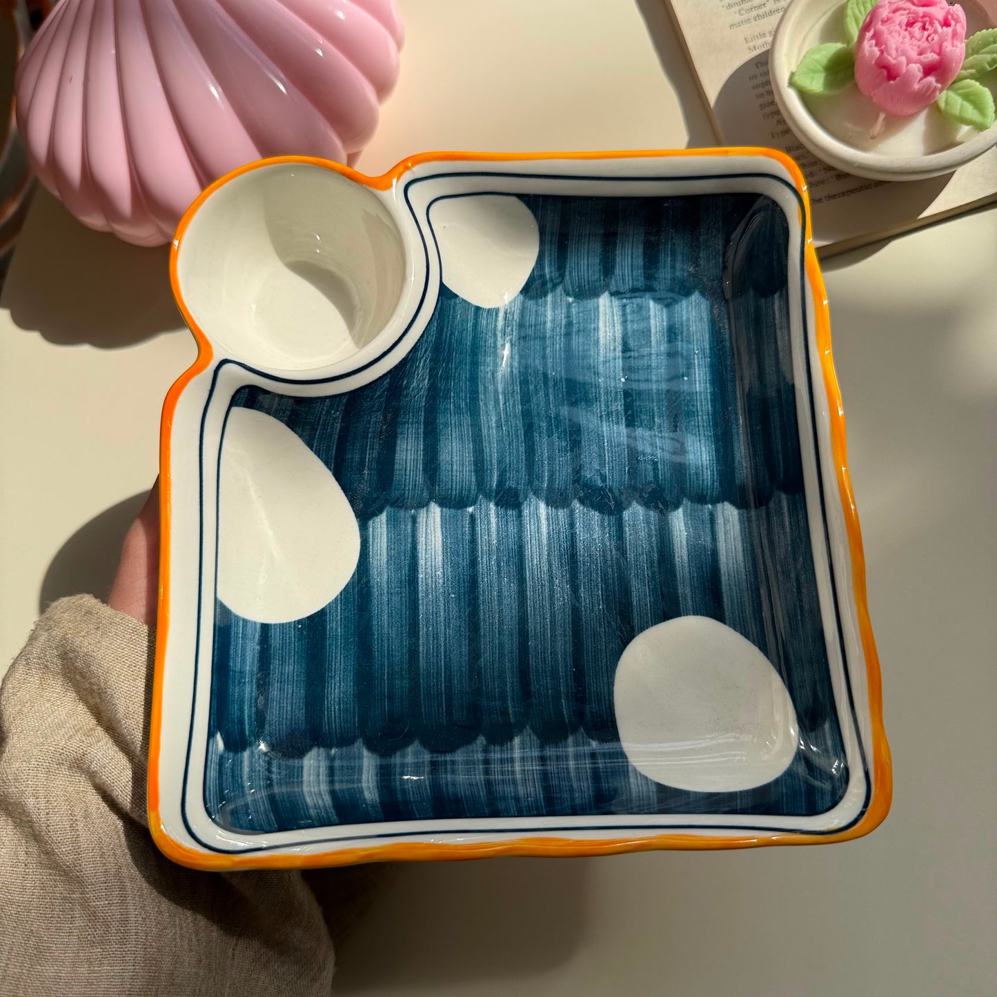 Navy Sauce Plate
