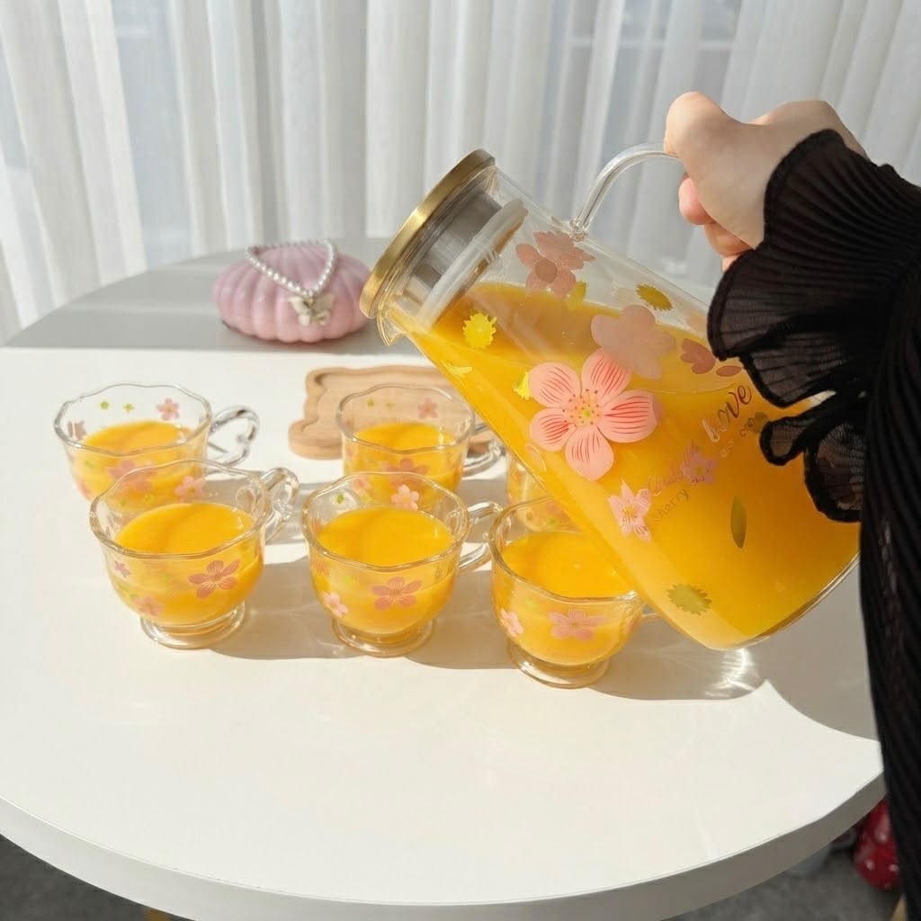Floral Juice Set