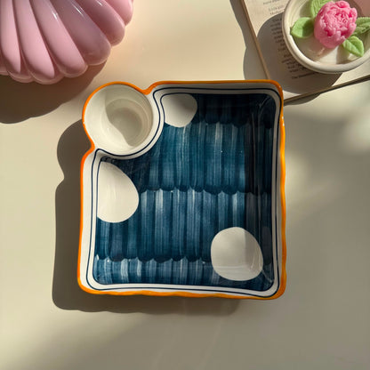 Navy Sauce Plate