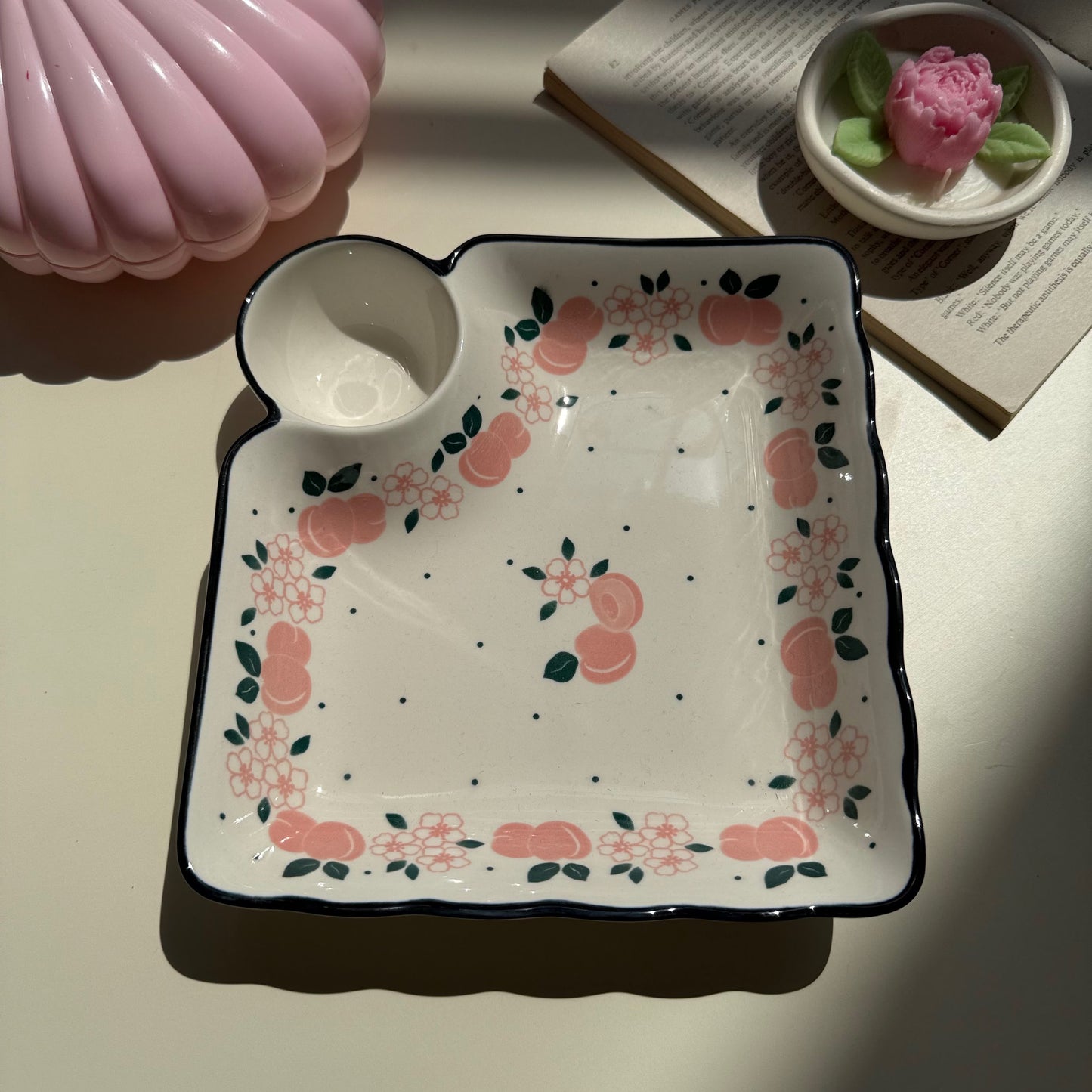 Peach Sauce Plate