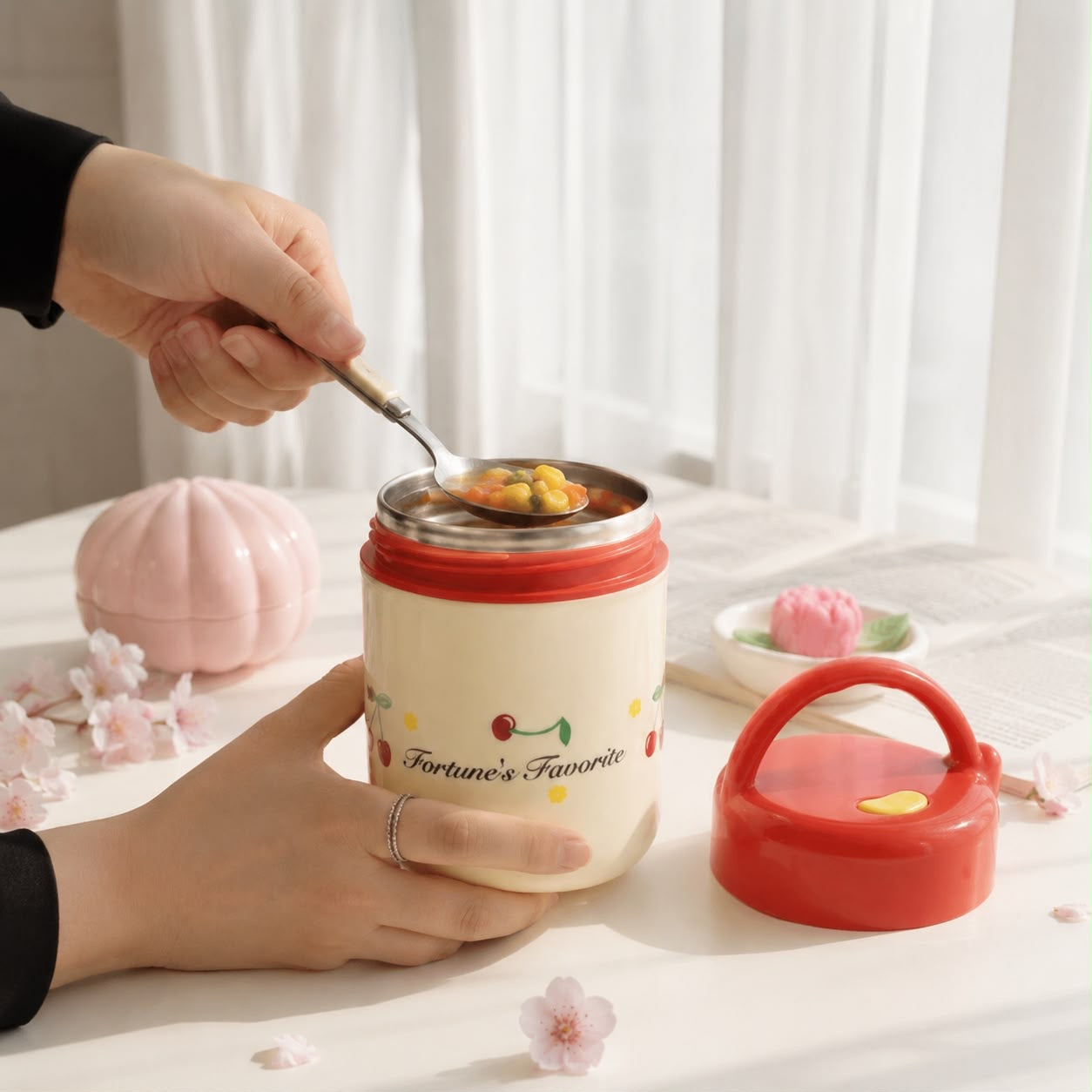 Cherry Thermal Food Jar