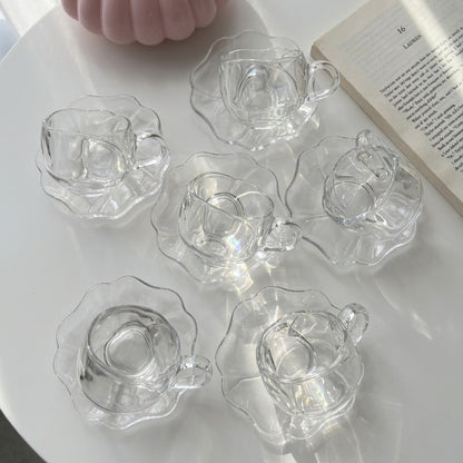 White Glassy Tulip Cup