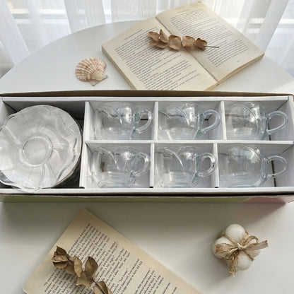 White Glassy Tulip Cup