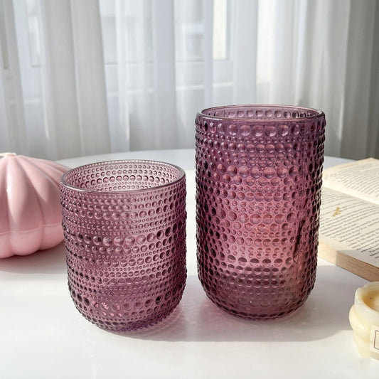 Purple Bubbles Glass Cup (one piece)