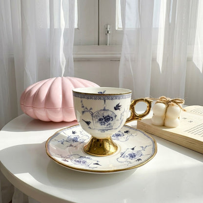 Blue Bird Cage Cup Coffee Size (Full Set)
