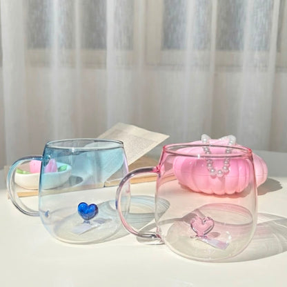 Glass Heart Mug