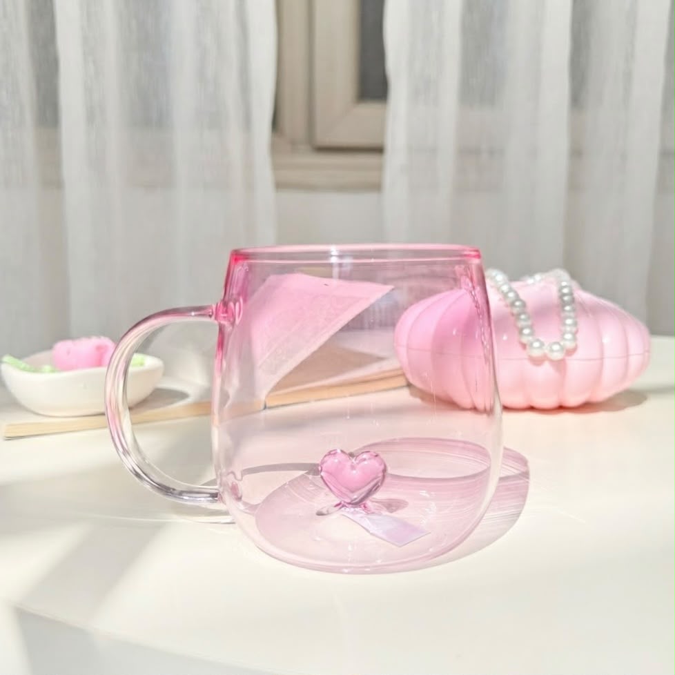 Glass Heart Mug