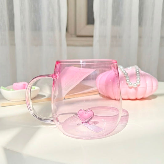 Glass Heart Mug