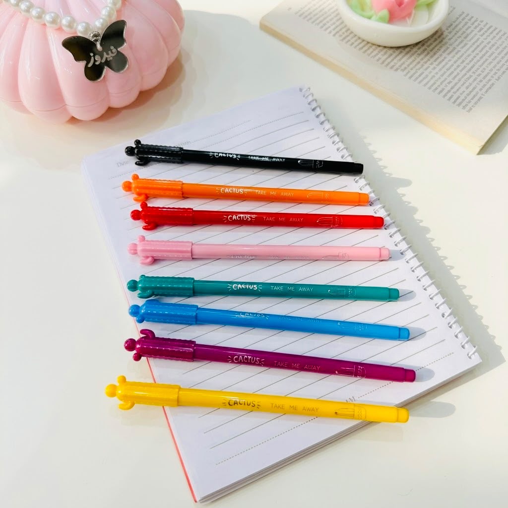 Cactus Pen Set - 8 PCS