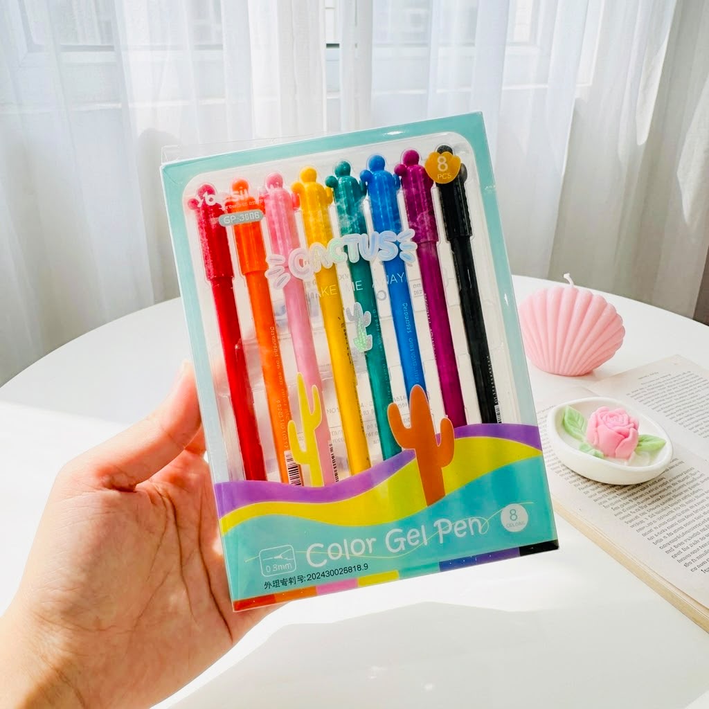Cactus Pen Set - 8 PCS