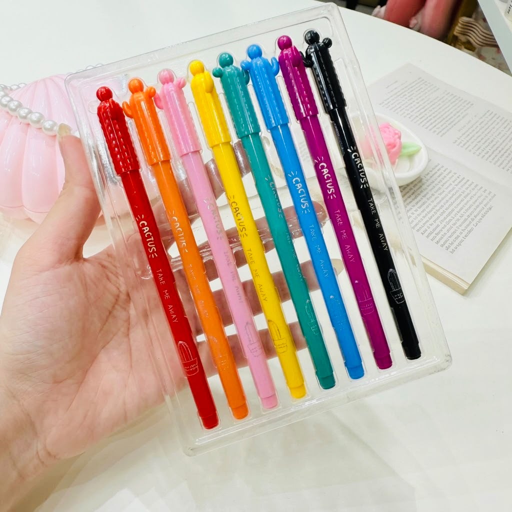 Cactus Pen Set - 8 PCS