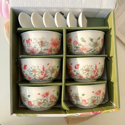 Floral Soup Bowl Set