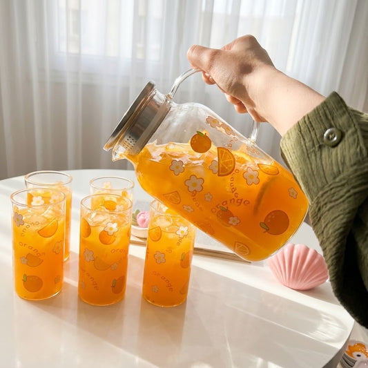 Orange Glass Set