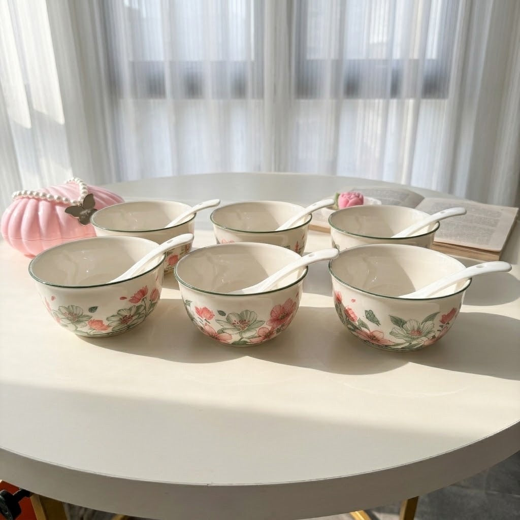 Floral Soup Bowl Set