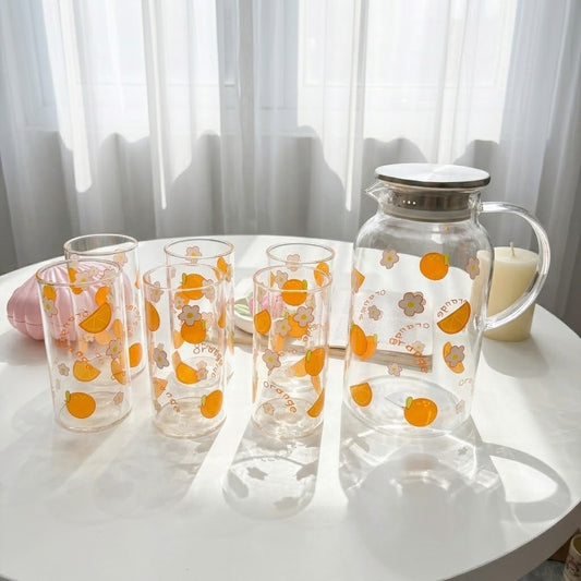Orange Glass Set