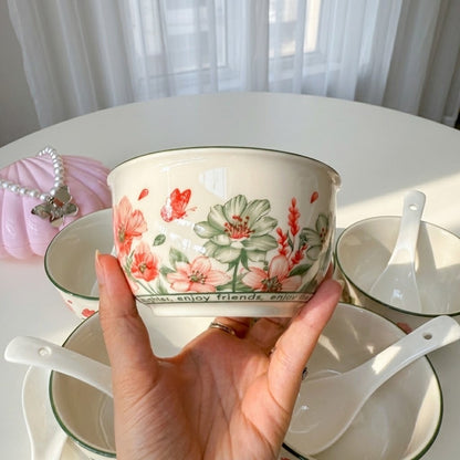 Floral Soup Bowl Set